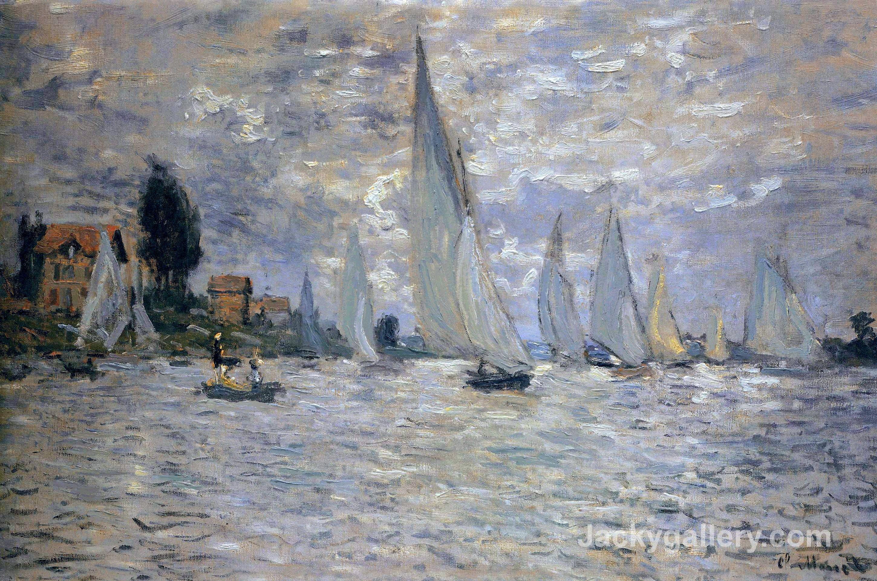 The Boats Regatta at Argenteuil by Claude Monet paintings reproduction